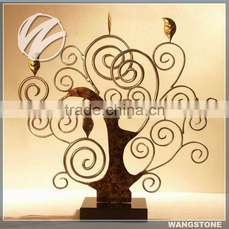 Indoor Decoration Delicate Bronze Metal Tree Sculpture