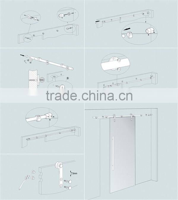JINXIN glass shower doors sliding interior doors barn doors hardware stainless steel