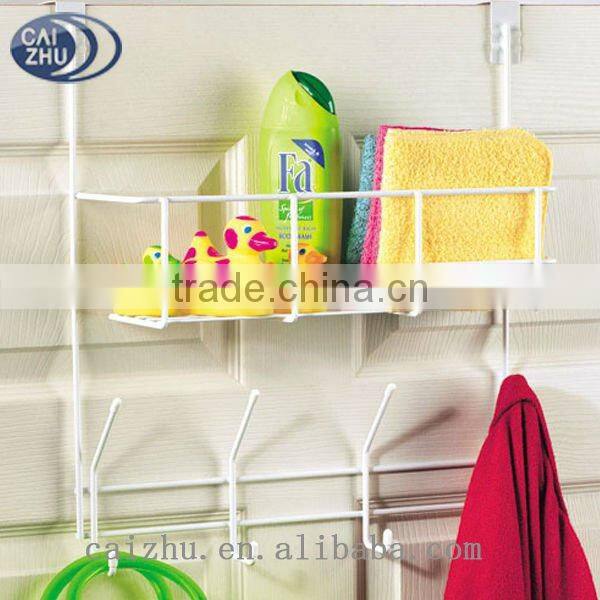 Over the Door Storage Shelf with Hooks