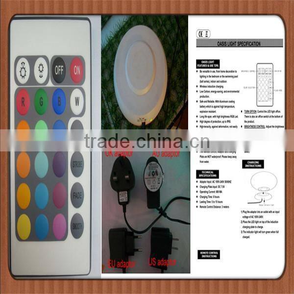 Illumination waterproof pool led plastic cordless oval