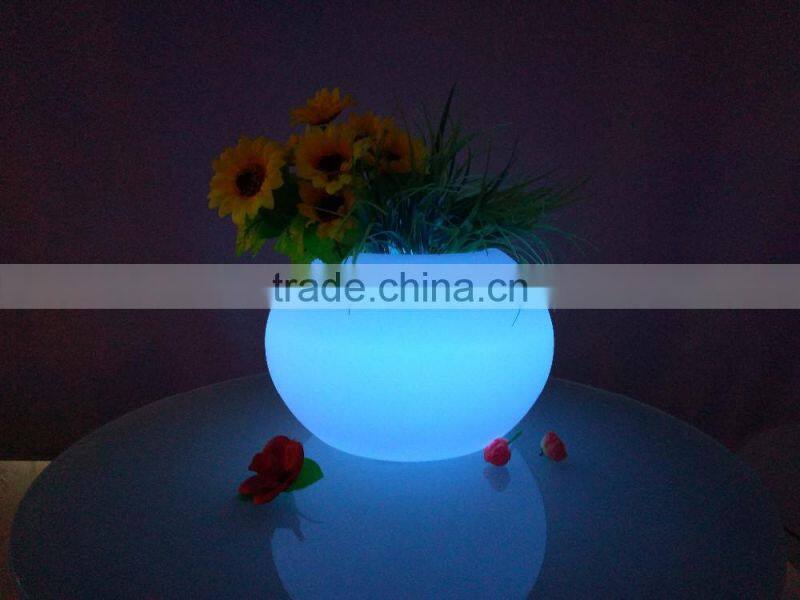 Infrared remote control PE plastic display led flower pots