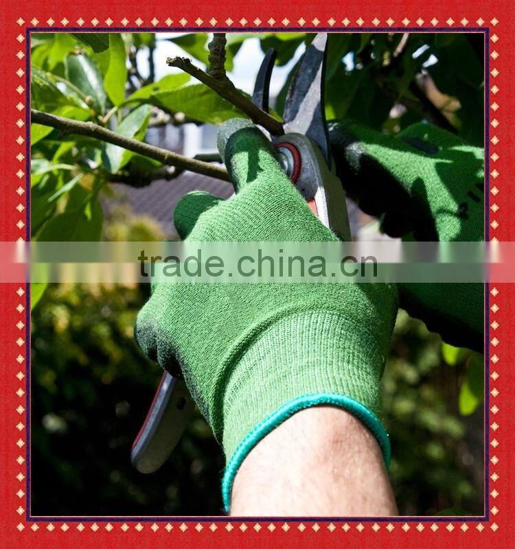 Polyurethane Coated Bamboo Fiber Work and Garden Gloves