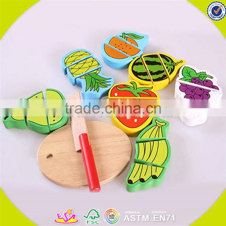 wholesale colorful cutting cake toy best wooden cutting cake toy top sale strawberry shortcake cutting toy W10B036