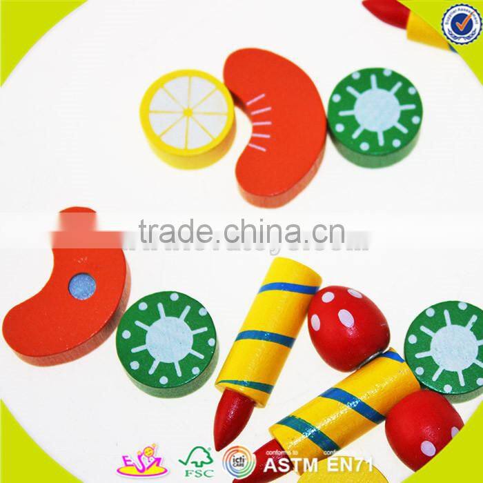 wholesale baby wooden toy cake, educational kids wooden birthday cake toy, funny children wooden birthday cake toy W10B104