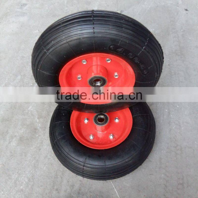 13inch line pattern pneumatic wheel 4.00-6