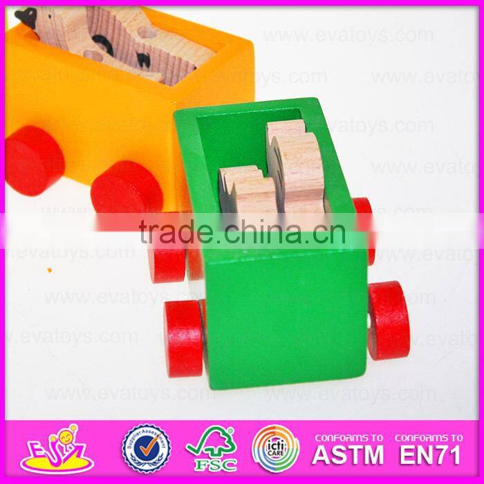 2015 Educational Kids wooden pull line toy,Funny play children wooden pull line toy,Hot sale Baby Pull Line Train Toys W05B088