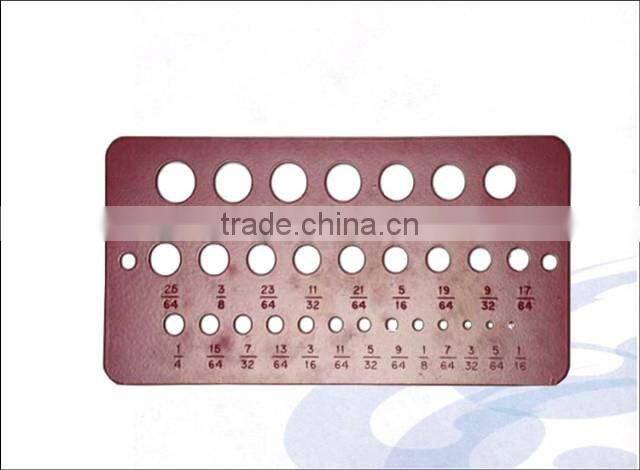29 HOLES 1/16 inch TO 1/2 inch CARBON STEEL PRECISION DRILL BIT GAUGE FOR MEASURING TOOLS
