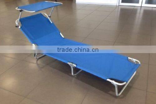 Steel Folding Sun Bed 3 Legs Sunbed Folding Chair