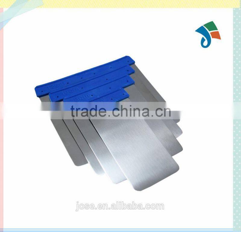 Stainless steel blade with round edge plastic handle 4pcs/set scraper putty knife
