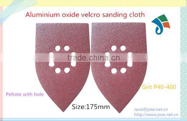 Peltate aluminium oxide abrasive cloth