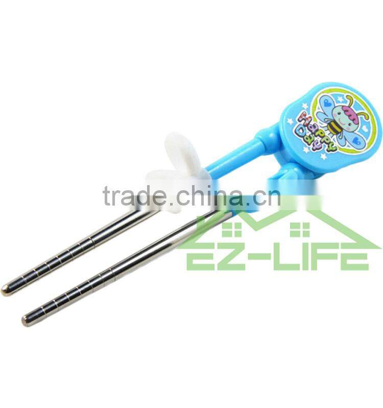 Korean Cute cartoon 304 stainless steel baby training chopsticks