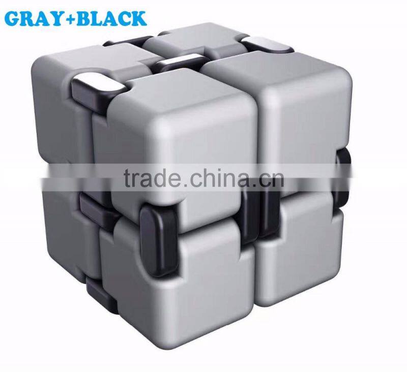 2017 Stress relief aluminum infinity cube desk mini magic fidget cube