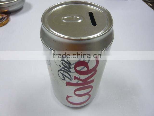 coco-cola shape coin tin money bank