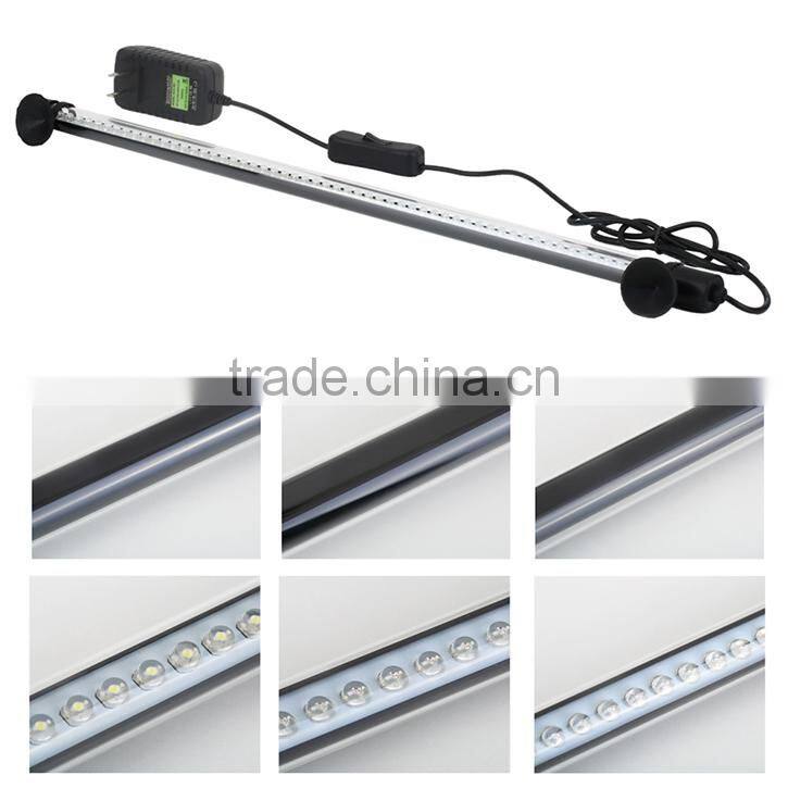 57 LED Aquarium Light Fish Tank Rockeries Waterproof Lamp 100-240V US Plug