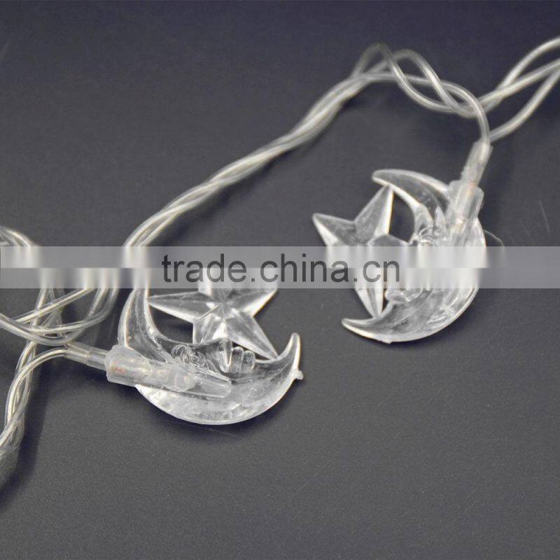 New 2016 Hot 4M/20LED AC110V~220V RGB Moon Star Waterproof LED String Light Christmas Lights