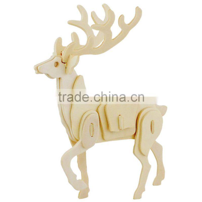 Children's wooden environmental 3d puzzle toys fancy small pussy fancy toy