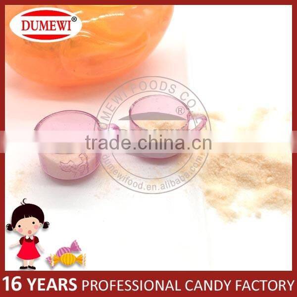 Crystal Duck Shape Kids Toys with Fruit Powder Candy & Tea Cup