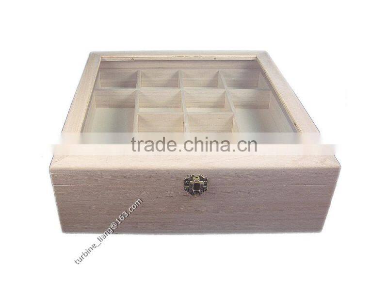 Wooden Craft Boxes with two Compartments