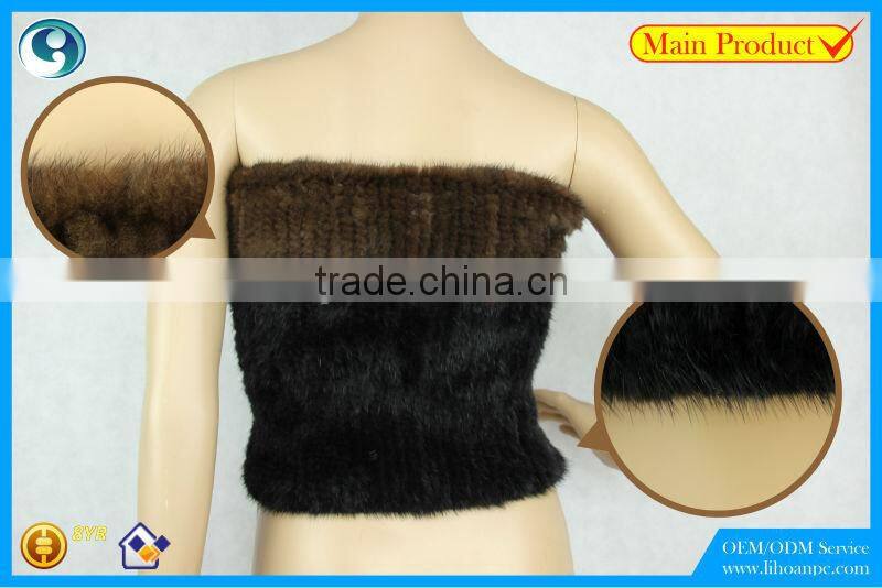 High Quality Knitted Mink Scarf