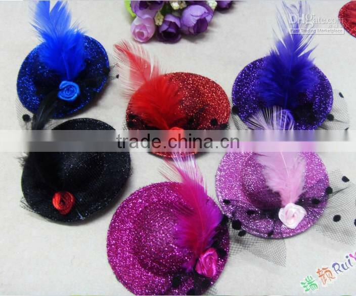 Colorful handmade organza flowers