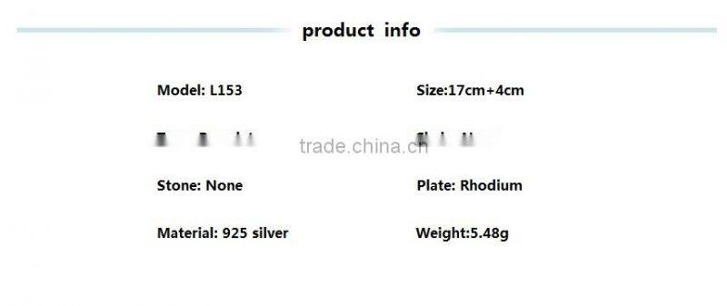 925 sterling silver charm double chains bracelet