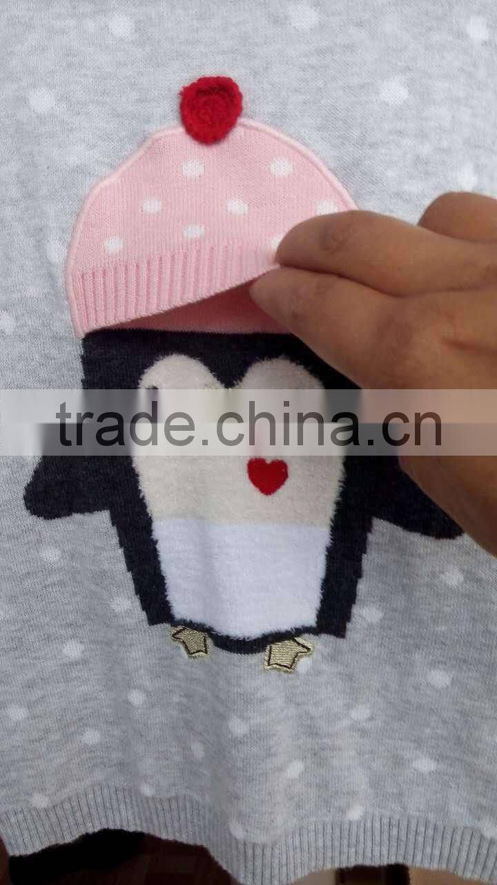 (KD038)hot sale jacquard kids chirstmas sweater