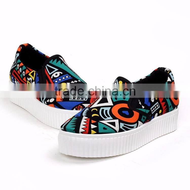 2016 women flat shoes canvas slip on shoes from china shoe factory