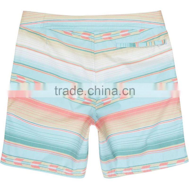 Customize Classic Board Short for Man Breathable Recycled Polyester Cotton Construction Swim Trunk Side And Hidden Back Pocket