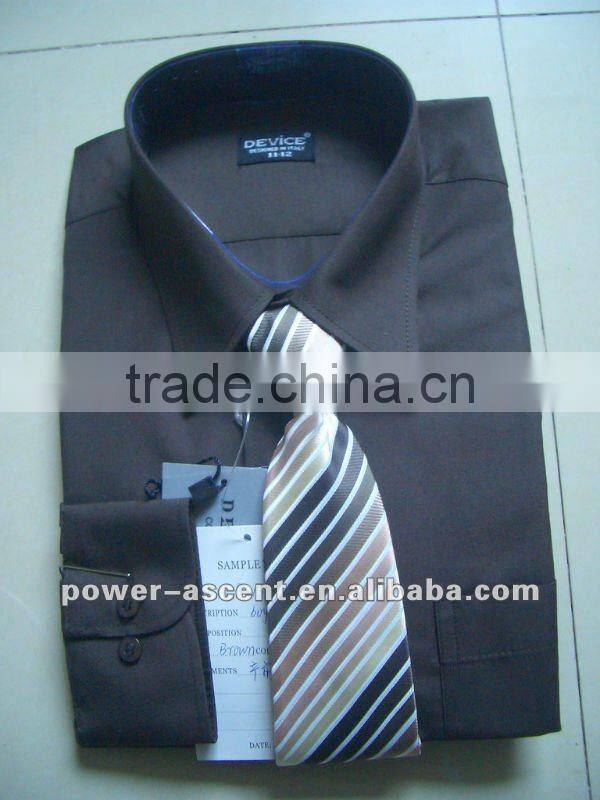 CHILDS FORMAL BROWN LONG SLEEVE SHIRT