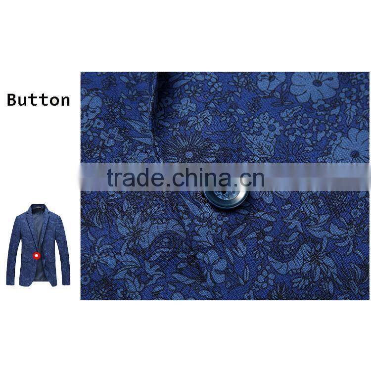 Wholesale Fashion Men'S Printed Suit Polyester Jacket Blzer Made In China
