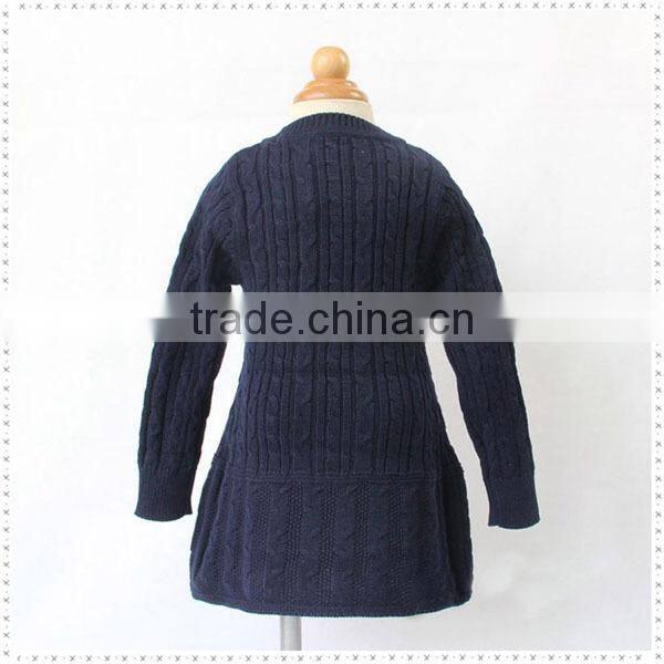 Long sleeve british sweater dress for baby girl