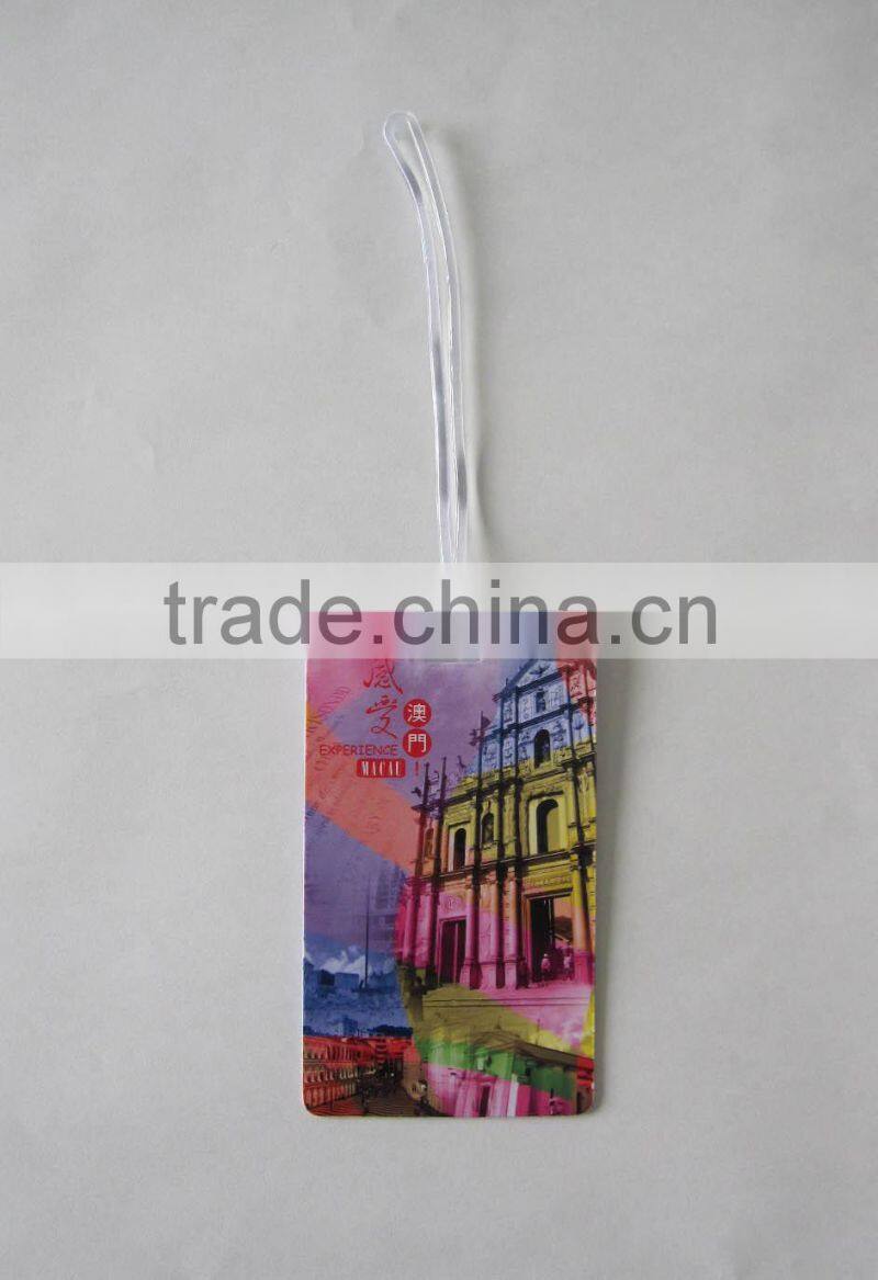 printed PVC luggage label