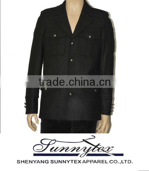 convertible collar warmer wool jacket