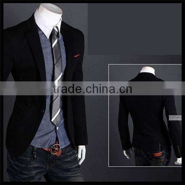 latest new design casual style one button slim men blazer