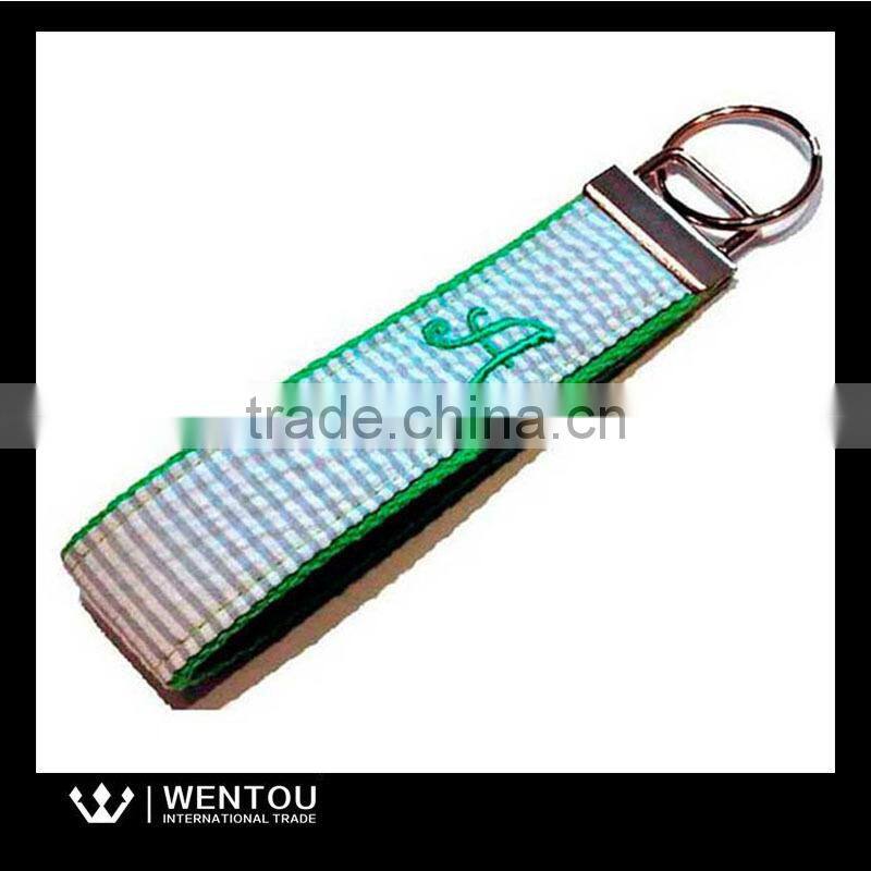 Hot Selling Monogram Webbing Seersucker Key Fob