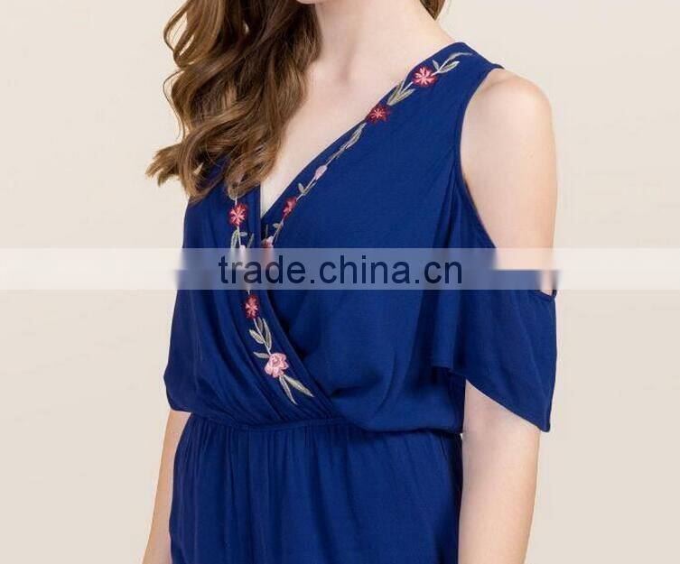 Sexy plus size embroidered club rompers for women