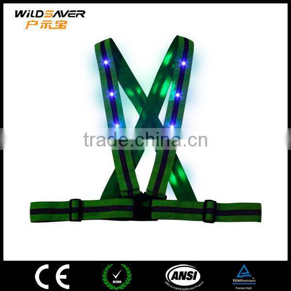 hospital work clothing 100% cotton with led light warning