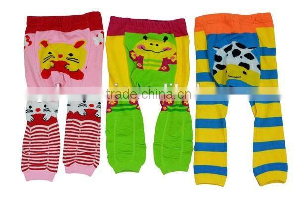 baby wearing big PP design cotton jacquard tights cute baby tights Baby Girl Pantyhose