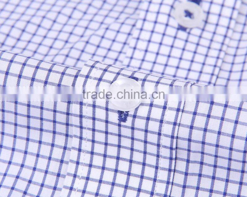 2017 men's long sleeve checked casual shirt wholesale