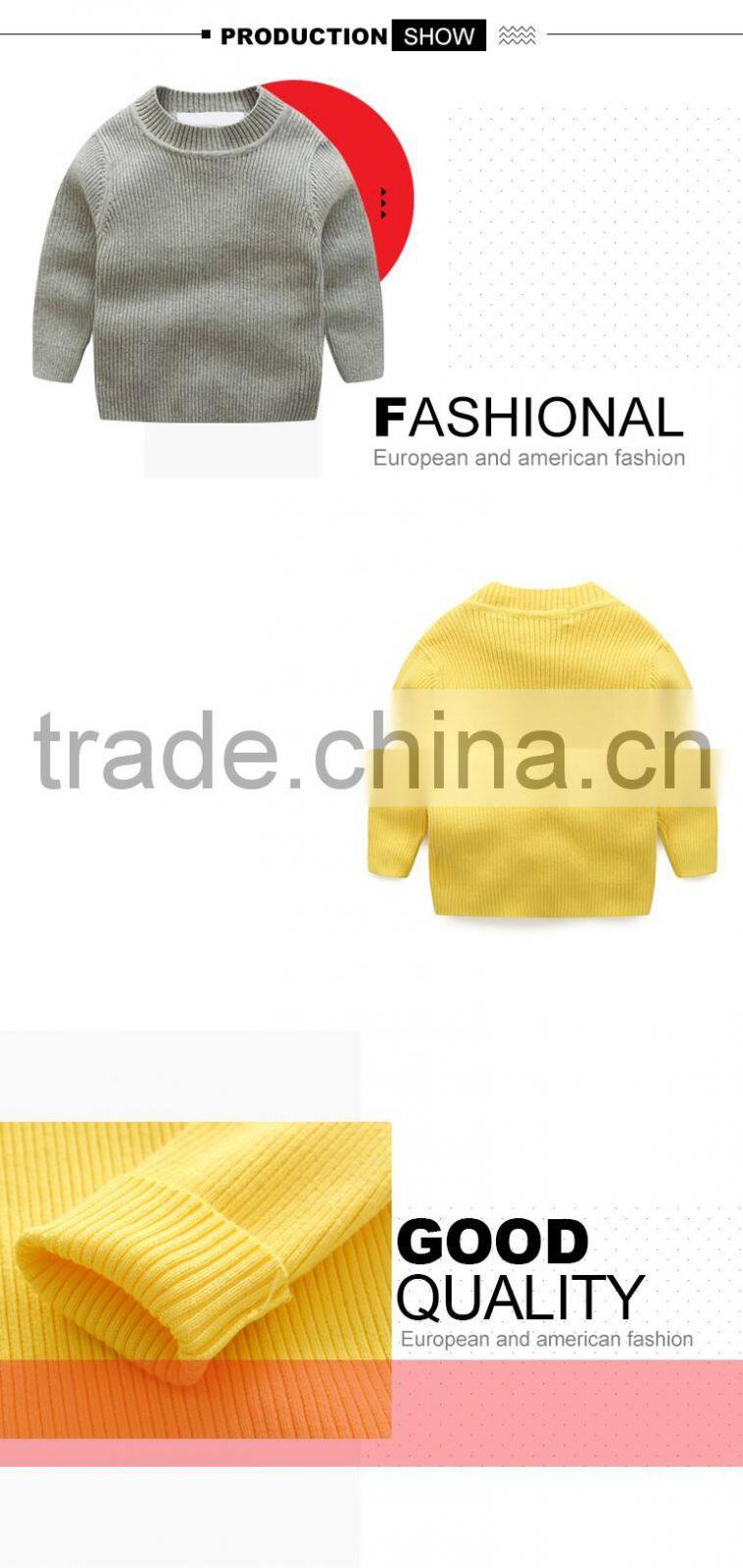 2017 OEM custom-made japanese knit pattern baby winter pullover sweater for wholesale