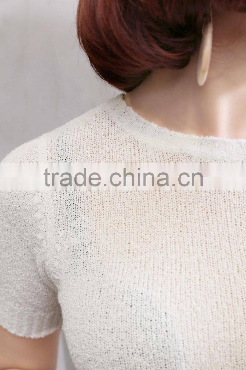 2017 New Arrivals Round neck plain white t shirts for women