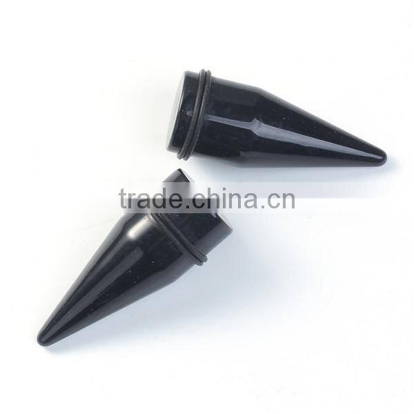 24mm Acrylic Ear Stretcher Expander Tapers Black Body Jewelry