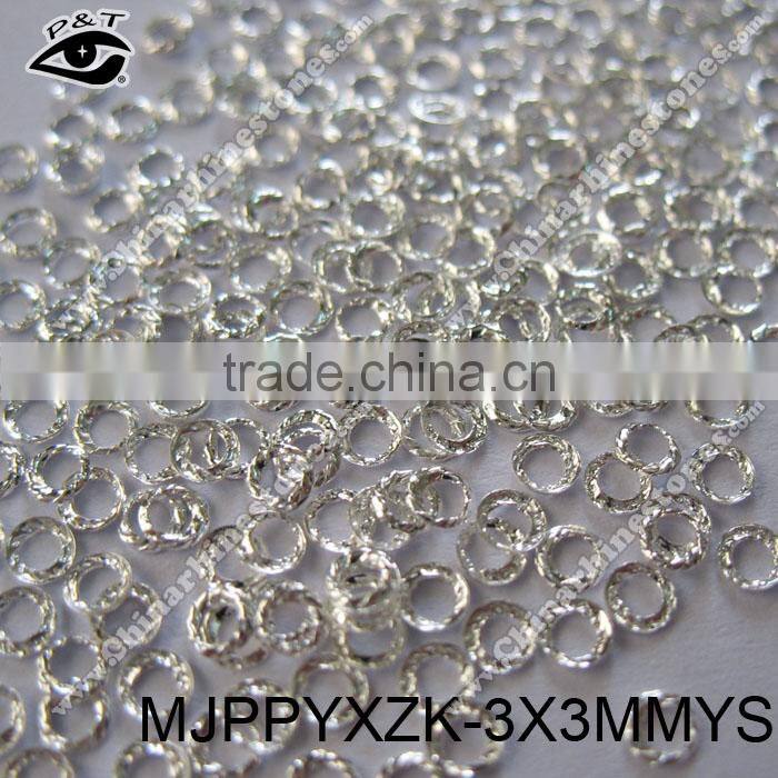 3x3mm round hole studs silver nail studs for decorations