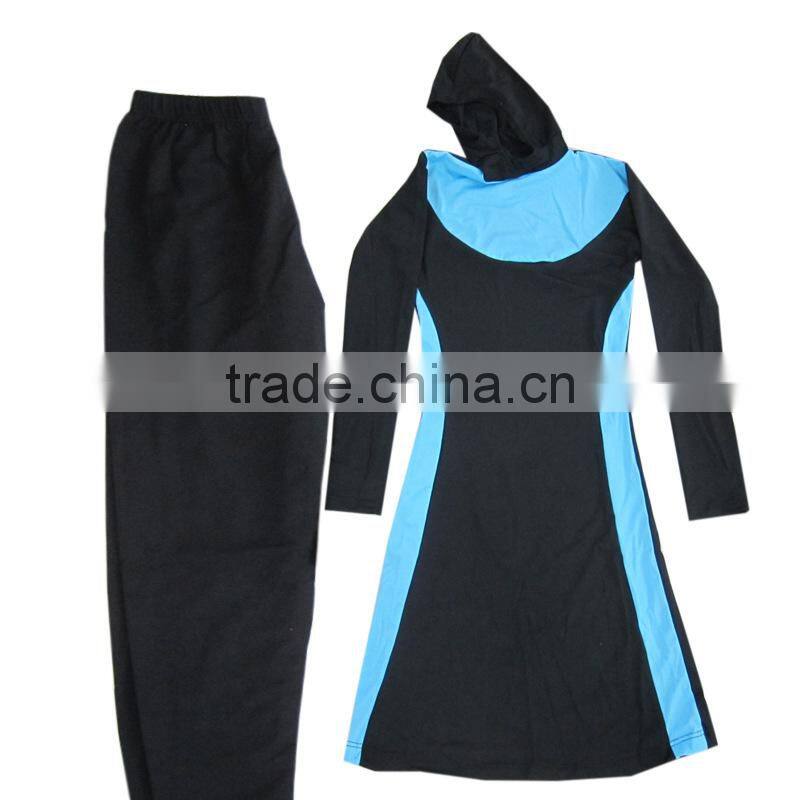 Girls Islamic Muslim Full Cover Modest Fit Swimsuit Beachwear Swimming Costumes