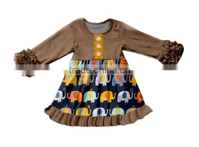 Lovely beautiful Long-sleeved Halloween baby girl clothes lace casual branded boutique girls clothing dress