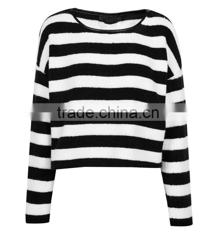 women fashion elegant striped knitwear latest design