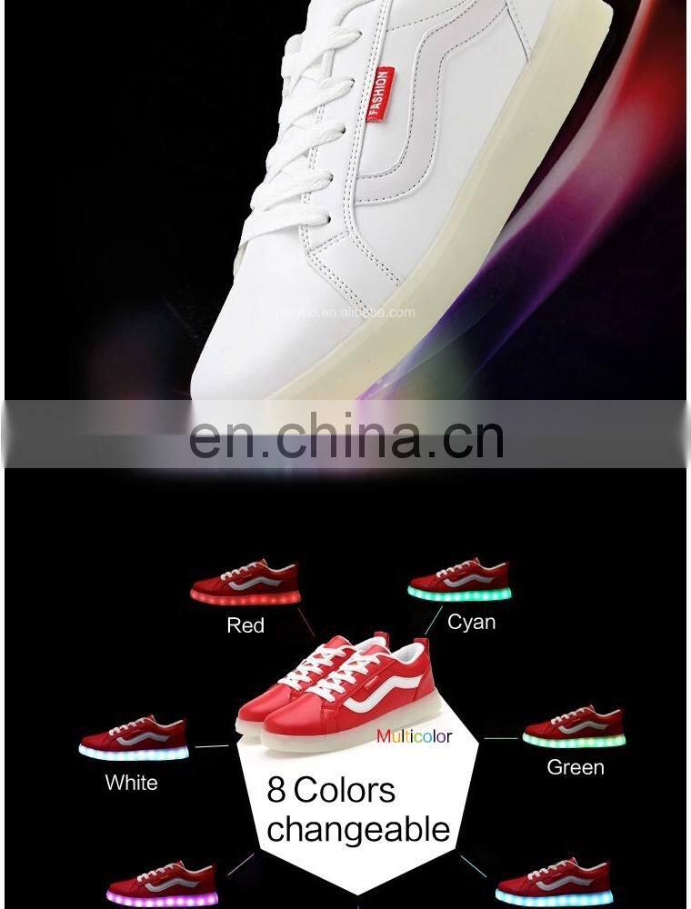 Wholesale New design Mens Womens night club shoes Large Size 46 Rechargeable Light Up LED Shoes Sneakers