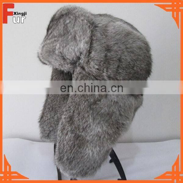 Rabbit Fur Trapper Hat / Winter Fur hat