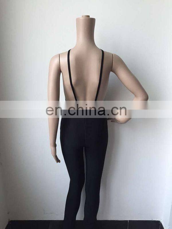 2016 new black sleeveless bandage jumpsuits backless jumpsuits wholesale dropshipping beaded jumpsuits