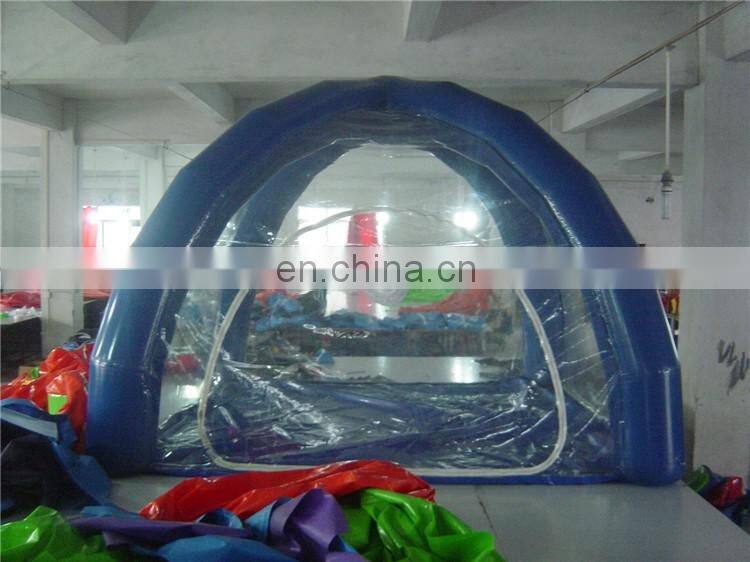 4 by 4 meters airtight inflatable camping tent transparent or customized